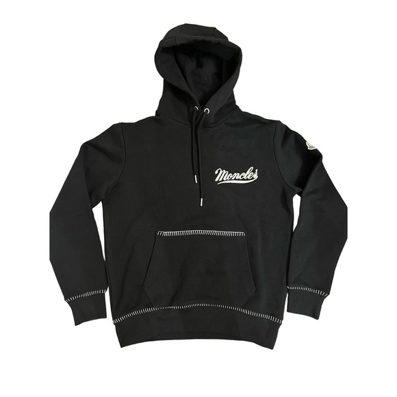Moncler Other - NEW!  MONCLER logo hooded sweatshirt - men’s - SMALL - black
